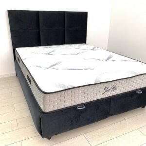BOXSPRINGBED ELIZA DONKERGRIJZE KLEUR