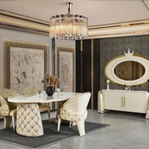 Ladekast met spiegel RIVA cream