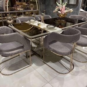 DELUXE tafelset met 6 stoelen