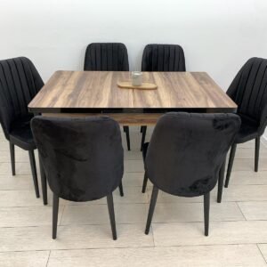 AMORA Tafelset en Stoel NEW YORK Zwart