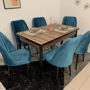 AMORA tafelset en stoel NEW YORK turquoise