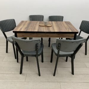AMORA tafelset en stoel SEVILLE grijs