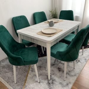 ANTIEK LUXE tafelset en stoel LATINA groen