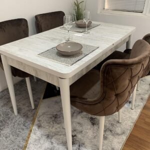 ANTIQUE LUX tafelset en stoel LORD LUX bruin