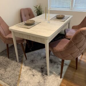 ANTIQUE LUX tafelset en stoel MODENA LUX roze