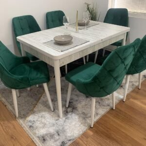 ANTIQUE LUX tafelset en stoel MODENA LUX groen