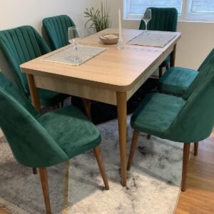 BAROQUE LICHT tafelset en stoel NEW YORK groen