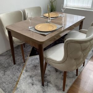 BAROQUE LUXE tafelset en stoel LORD LUX champagne