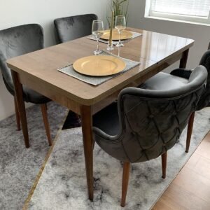 BAROQUE LUX tafelset en stoel LORD LUX grijs