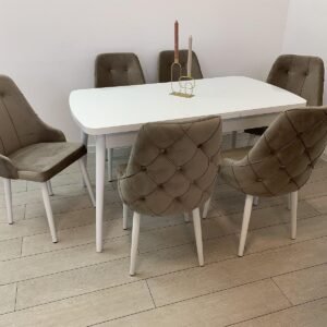 BIANCA tafelset en stoel MODENA LUXE cappuccino