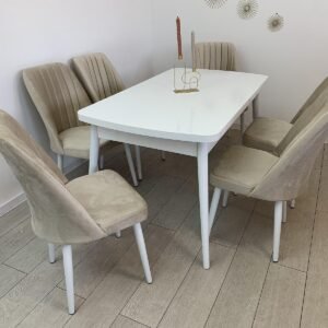 BIANCA tafelset en stoel NEW YORK champagne