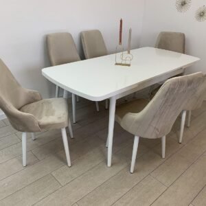 BIANCA tafelset en stoel RIO champagne