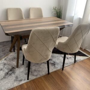 Tafelset CAPRICE en stoel LATINA licht beige