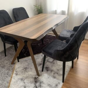 Tafelset CAPRICE en stoel LATINA donkergrijs