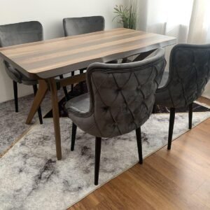 CAPRICE tafelset en stoel LORD LUX donkergrijs