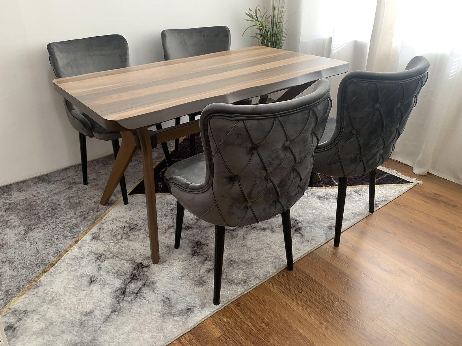 CAPRICE tafelset en stoel LORD LUX donkergrijs