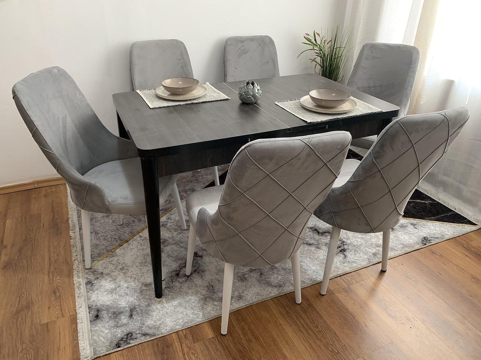 Tafeldek LOTUS LUX en stoel LATINA lichtgrijs