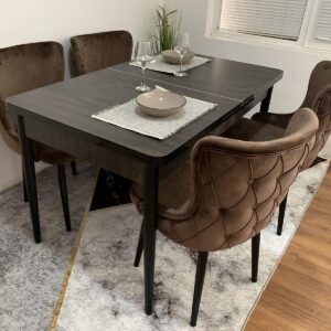 LOTUS LUX tafelset en stoel LORD LUX bruin