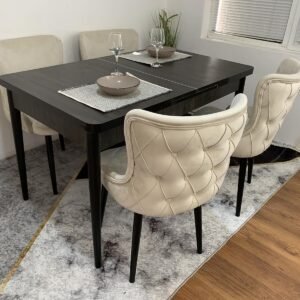 LOTUS LUX tafelset en stoel LORD LUX champagne