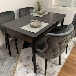 LOTUS LUX tafelset en stoel LORD LUX grijs
