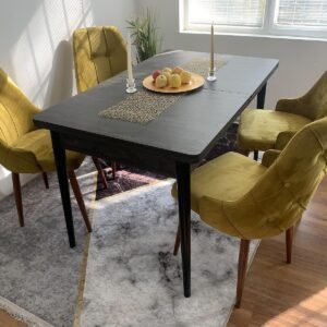 LOTUS LUX tafelset en stoel MODENA LUX mosterd