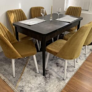LOTUS LUX tafelset en stoel NEW YORK mosterd