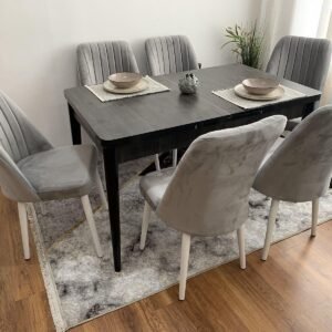 LOTUS LUXE tafelset en stoel NEW YORK lichtgrijs