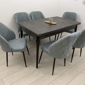 LOTUS LUX tafelset en stoel ROMA grijs