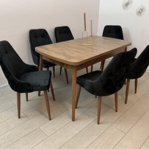 MARONE tafelset en stoel MODENA LUX zwart