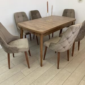 MARONE tafelset en stoel MODENA LUXE cappuccino