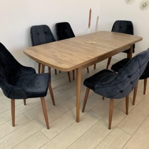 MARONE tafelset en stoel MODENA LUX donkergrijs