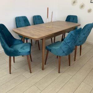 MARONE tafelset en stoel MODENA LUX turquoise