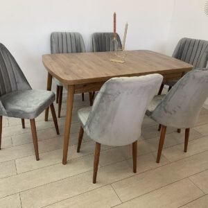 MARONE tafelset en stoel NEW YORK lichtgrijs