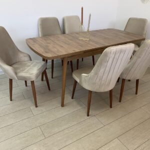 MARONE tafelset en stoel RIO champagne