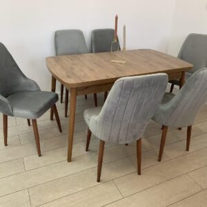 MARONE Tafelset en Stoel RIO Lichtgrijs