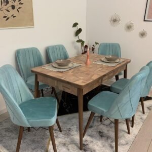 MOCHA tafelset en stoel MOOIE turquoise