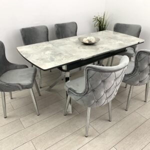 TAFELDEK OLYMPIA EN CHAIR LORD LUXE LICHTGRIJS KLEUR