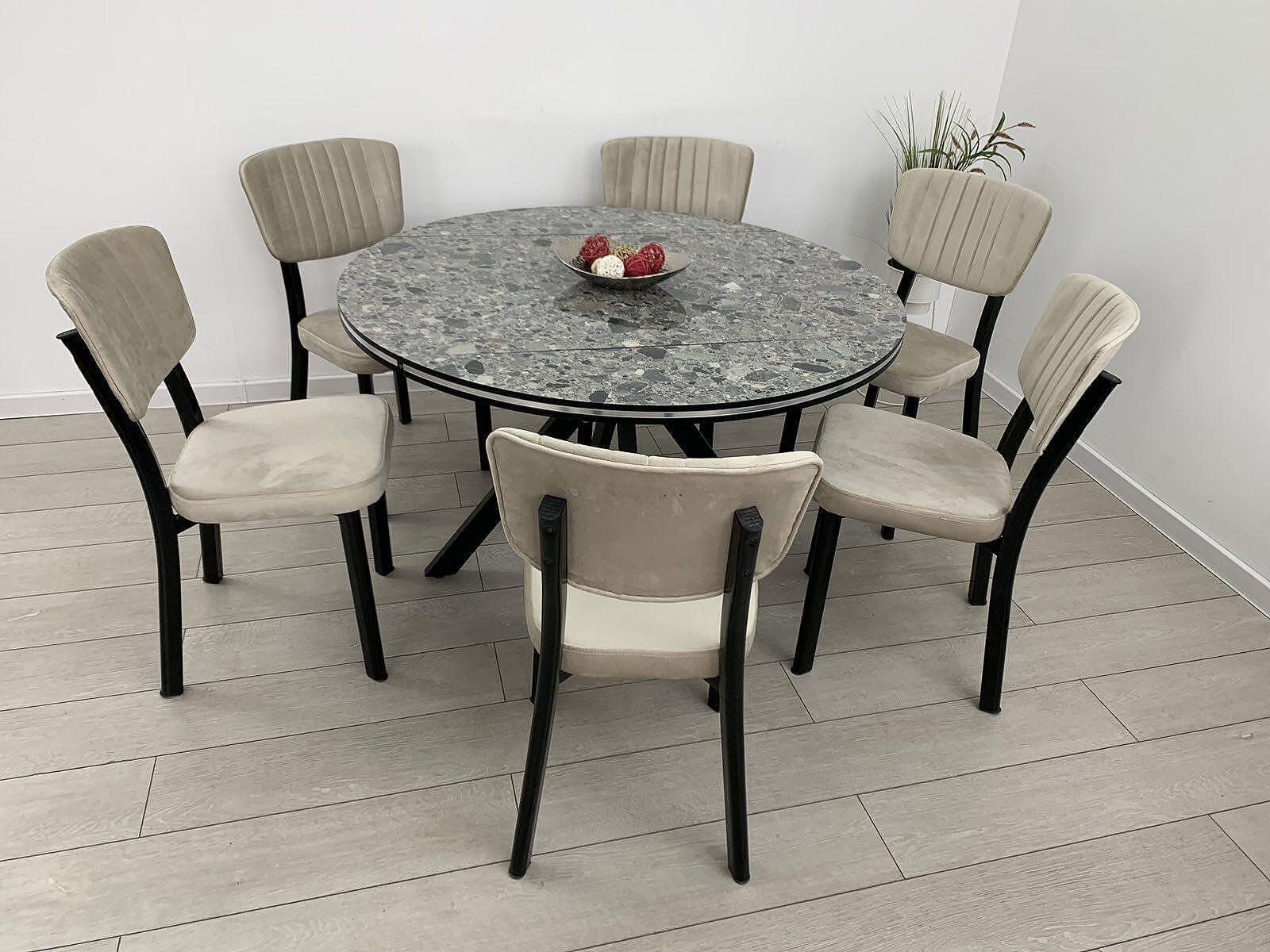 TAFELDEK OLIJF EN STOEL SEVILLA COLOR CREAM