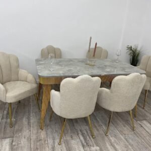 SET TAFELPIANO EN STOEL FLORINA CHAMPAGNE KLEUR