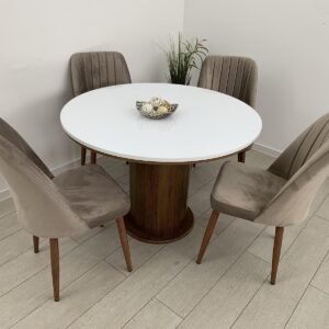 ROMEO TAFEL EN STOEL SET NEW YORK CAPPUCCINO KLEUR