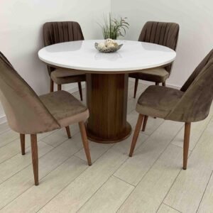 ROMEO TAFEL- EN STOELSET NEW YORK BRUINE KLEUR