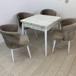 VEGA ANTIEK tafelset en stoel VENUS cappuccino