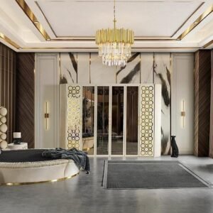 Ronde slaapkamer Bonita crème