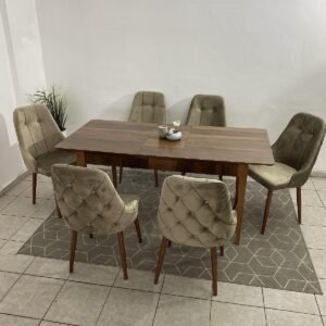 LUXE EETTAFEL, BARISTATAFEL EN STOEL MODENA LUXE CAPPUCCINO