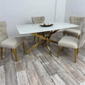 EETTAFEL ELEANOR TAFEL EN STOEL RAFFI KLEUR CRÈME