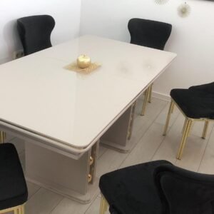 Eettafel Diana + 6 stoelen Piano